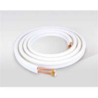 1/4"+3/8" 5m Double Air Conditioner White PE Insulation Copper Pipe